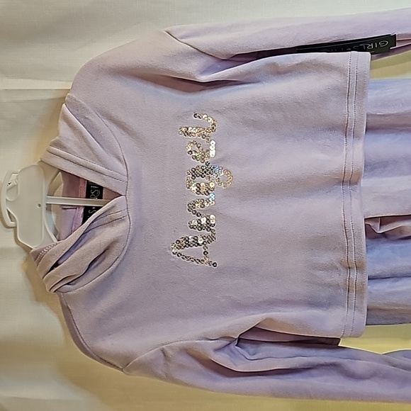 2/$20 Girls First 4T Velour Hoodie Pant Set - Picture 3 of 11